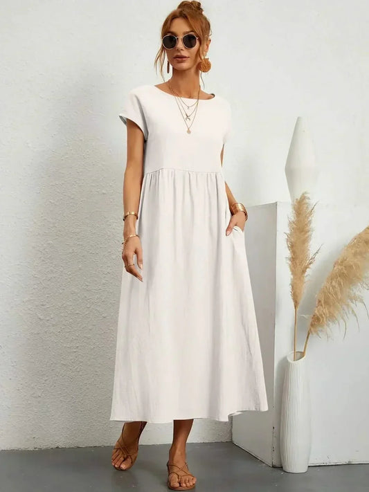 AVA LUXE FLUID MIDI DRESS