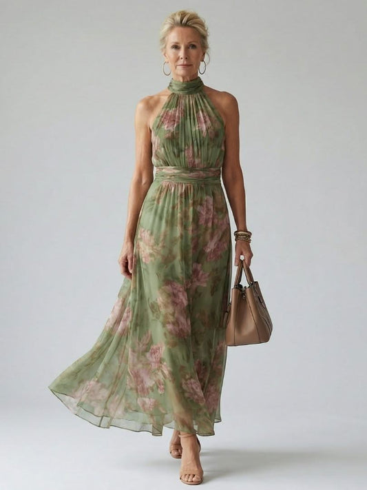 DELILAH HALTER MIDI DRESS